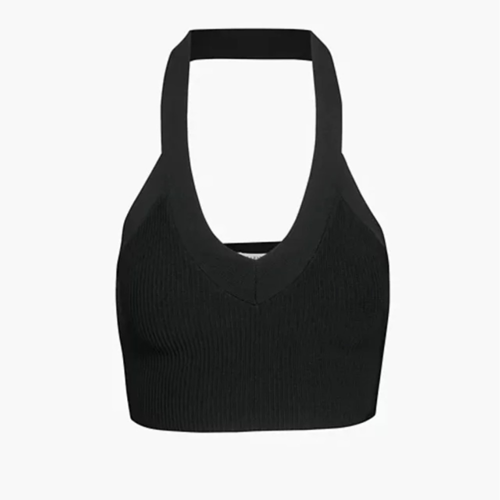 aritzia babaton graffith sculpt knit top halter